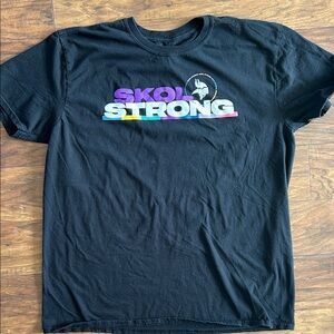 SKOL STRONG Black Men's Short Sleeve Tee Minnesota Vikings